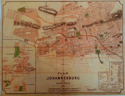 Plan of Johannesburg and Suburbs (1897)
