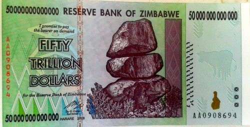 Zimbabwe  Trillion Dollars Series