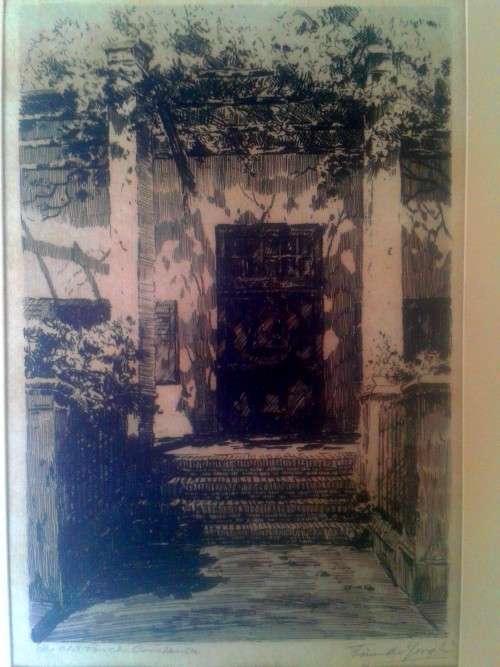 Tinus de Jongh- The Old Porch Constantia (signed )
