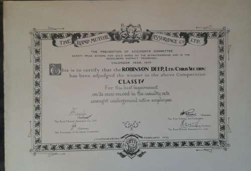 Robinson Deep Native Casualty Award (1936)