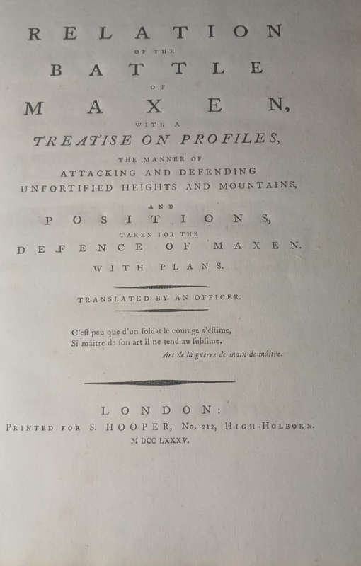 Relation of the Battle of Maxen ( Seven Years War)  (1785)