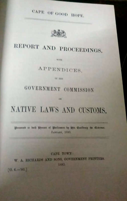 Native Laws and Customs,  Cape of Good Hope (1883) (two volumes)
