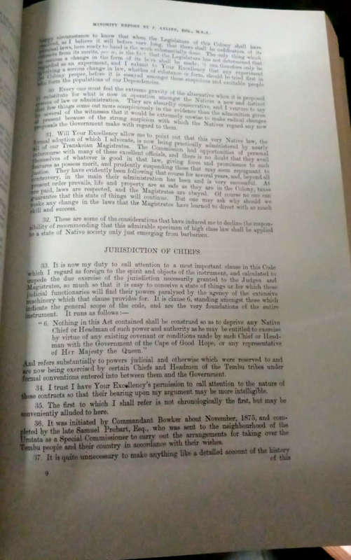 Native Laws and Customs,  Cape of Good Hope (1883) (two volumes)