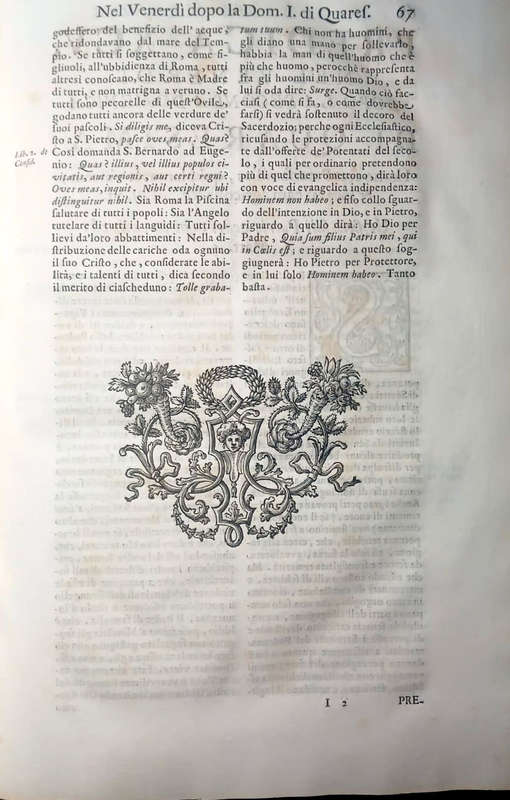 Delle Prediche Dette Nel Palazzo Apostolico Da Fra Francesco Maria d` Árezzo - three volumes (1713)