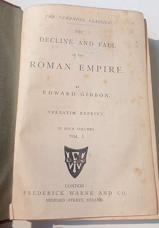 The History of the Decline and Fall of the Roman Empire (Four Volumes) (circa. 1880's)