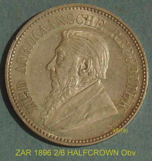 ZAR HALFCROWN 1896 A.UNC Details