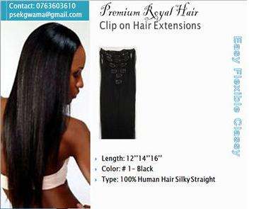 Premium Royal CLIP ON Hair Extensions 100% HUMAN HAIR