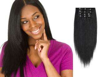 12'' Clip on extensions -human hair