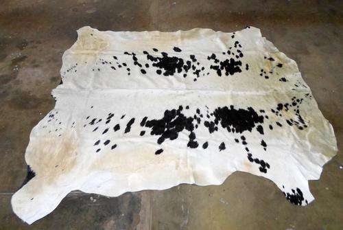 A grade Quality white with black spots Nguni skin / hide