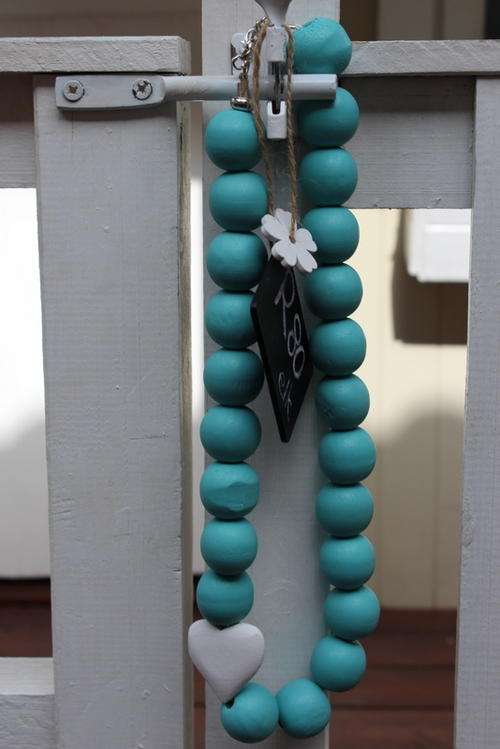 Coloured Wooden Beads Necklace with Heart