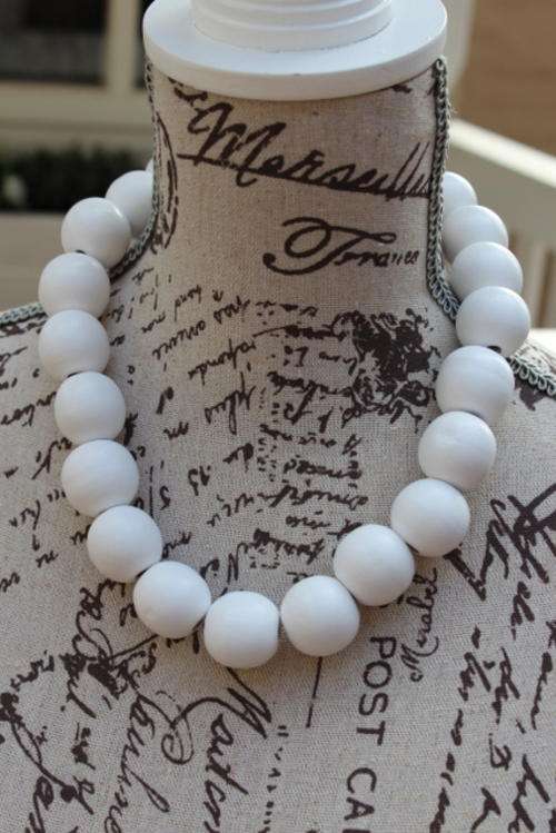 Coloured Wooden Beads Necklace