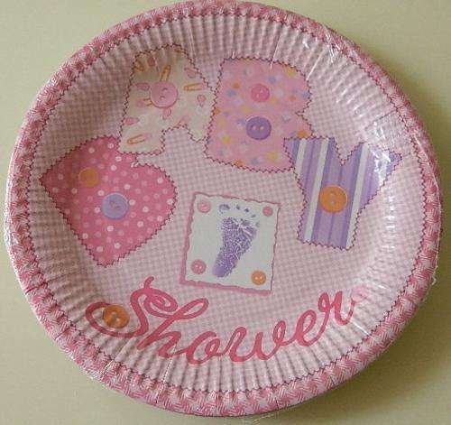 Large Plates - Baby Shower Girl