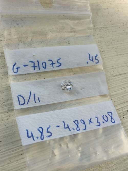 Certified 0.45 Carat D Color Round Brilliant Buy Loose Diamond 4.89mm