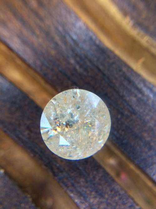 Certified  0.57 Ct. White I Color Round Brilliant Cut Natural Diamond