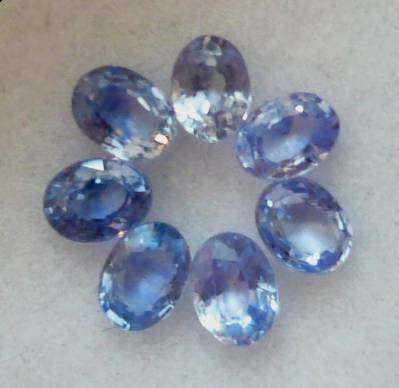 UNHEATED!!!  AAA+ BRIGHT CORNFLOWER BLUE CEYLON  SAPPHIRES!  SET OF 7 [1.000CTS] 10 SETS AVAILABLE!!