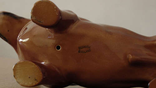 Beswick Dachshund Dog Tan Figurine 361, England, Gloss, Vintage 1936-1983, Backstamped, EUC
