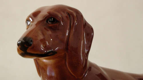 Beswick Dachshund Dog Tan Figurine 361, England, Gloss, Vintage 1936-1983, Backstamped, EUC