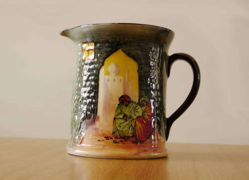 Royal Doulton Moorish Gateway Jug Tunis Allen D4601 c.1926 England Excellent
