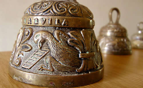 3 Victorian Ornate Peerage Solid Brass Sanctuary Church Bell Acnvs Pelicanvs Leo Aqvila, Patina, EUC