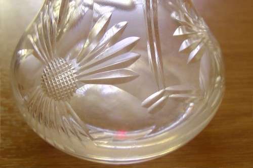 Art Deco Antique Sterling Silver and Crystal Scent Bottle London c1919 Hallmark EUC