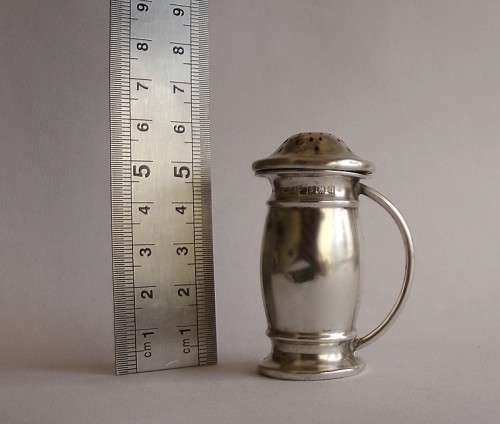 Henry Griffith and Sons Antique Solid Sterling Pepperette Salt Pot Birmingham 1919 England EUC