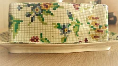 Royal Winton Queen Anne Chintz Butter Dish and Cover, 2995, c.1936, England, Excellent
