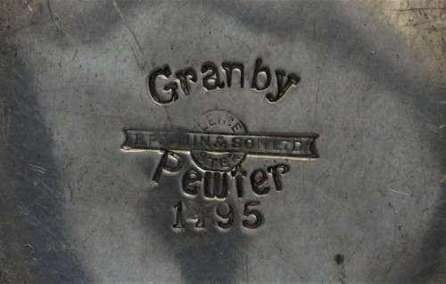 Granby hammered pewter Art Nouveau table top pen pencil holder toothbrush holder F.Pochin & Son 1910