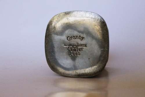 Granby hammered pewter Art Nouveau table top pen pencil holder toothbrush holder F.Pochin & Son 1910