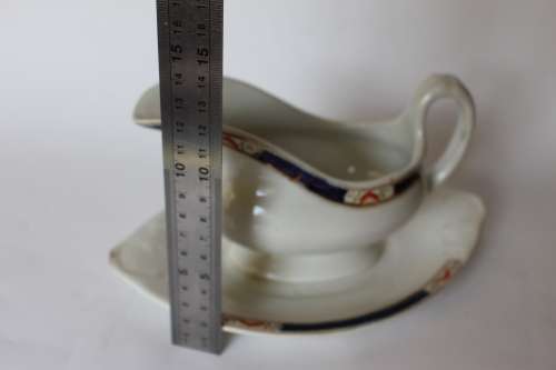 Wood and Sons Edward Pattern Gravy Boat and Underplate North Staffordshire c1891-1907 England