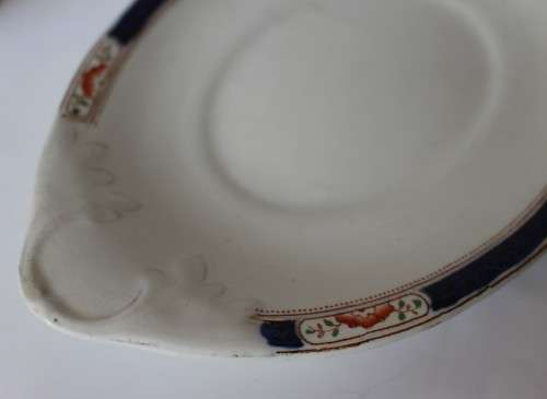 Wood and Sons Edward Pattern Gravy Boat and Underplate North Staffordshire c1891-1907 England
