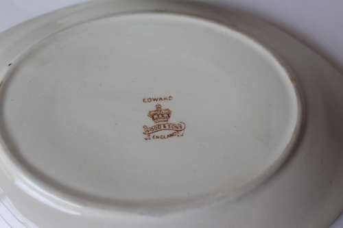 Wood and Sons Edward Pattern Gravy Boat and Underplate North Staffordshire c1891-1907 England