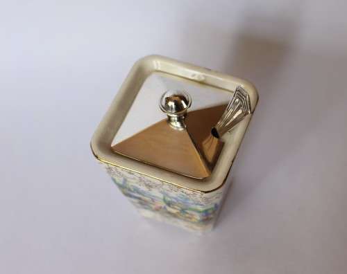 Vintage Lancaster Sandland Ltd Condiment Jar Jam Pot wSpoon England c1944 EUC