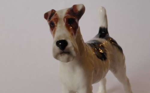 Royal Doulton Rough Haired Terrier HN1014 Crackley Startler Frederick Daws c1931-85 Near Mint