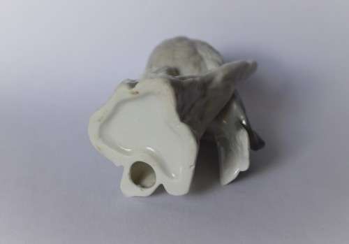 Otagiri OMC Vintage Porcelain Blue Grey Bird On A Branch Figurine Giftware Japan Near Mint