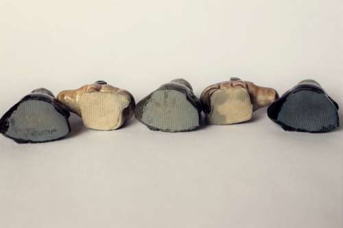 5 Vintage Wade Whimsies Flintstones Rhino and Chimpanzee Wade Miniatures Wade Figurine England EUC