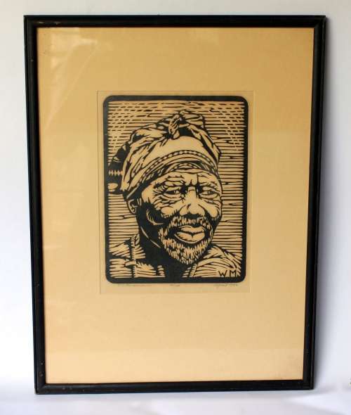 W.E. Mussmann Signed Dated Numbered Original Linocut Framed Print Fine South African Art c1932 EUC