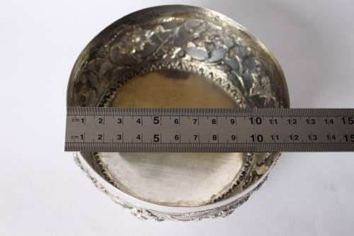 Fine Antique Anglo-Indian Silver Repousse Bowl Kutch Cutch Silver Colonial India 19thC Near Mint