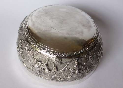 Fine Antique Anglo-Indian Silver Repousse Bowl Kutch Cutch Silver Colonial India 19thC Near Mint