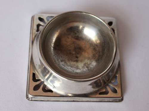 Art Nouveau Style 2 Piece Antique Silver Plate EPNS England Tea Strainer w/Tray c1910-1914 EUC
