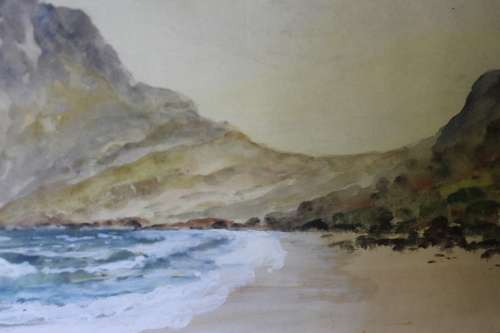 H. Anderson Signed Hangberg Hout Bay Original Watercolour Painting Framed South African Art Seascape