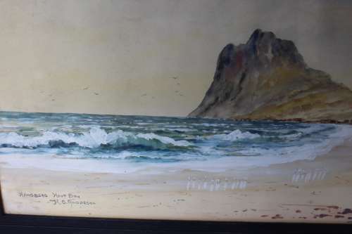 H. Anderson Signed Hangberg Hout Bay Original Watercolour Painting Framed South African Art Seascape