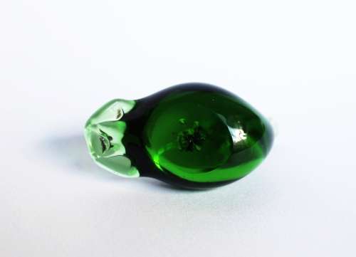 Seguso VdA Bullicante Murano glass swan bird figurine deep emerald art glass c 1950s Italy excellent