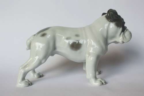 Vintage Rosenthal English Bulldog Porcelain Animal Figurine 345 c 1920 Germany Near Mint