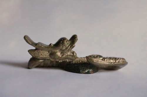 Antique Chinese Dragon Cast Iron Statue Figurine Paper Weight Metal Asian Oriental Art Dragon In Sky