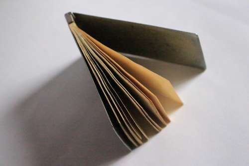 Vintage Art Deco chrome shopping list case notebook holder UK Reg 799985 England