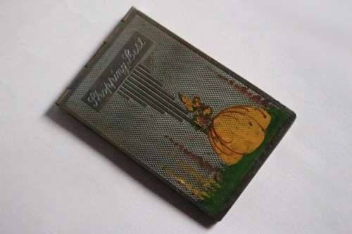 Vintage Art Deco chrome shopping list case notebook holder UK Reg 799985 England