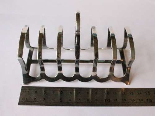 Antique Toast Rack 6-Slice Mark Willis And Son British Silver Plate Sheffield England Near Mint