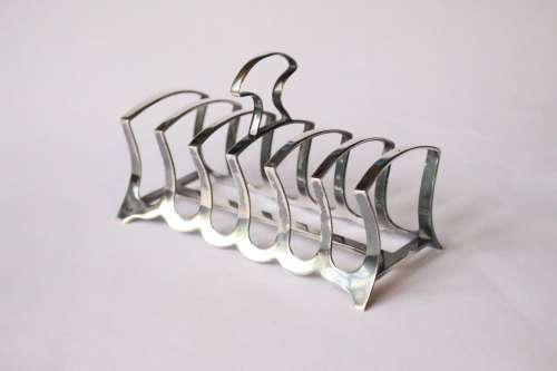Antique Toast Rack 6-Slice Mark Willis And Son British Silver Plate Sheffield England Near Mint