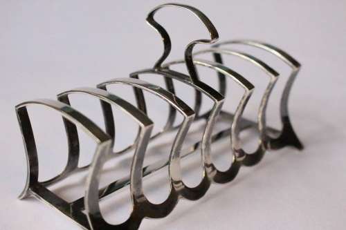 Antique Toast Rack 6-Slice Mark Willis And Son British Silver Plate Sheffield England Near Mint