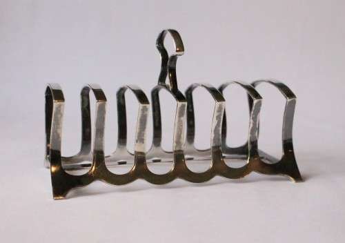 Antique Toast Rack 6-Slice Mark Willis And Son British Silver Plate Sheffield England Near Mint